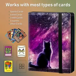 Trading Card Binder, 4 Pocket Trading Cards Album Display Holder, 400 Cards D... - Image 5