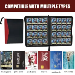 1000+ Pockets Card Binder,16 Pockets Trading Card Binder Ringless Side Loadin... - Image 3