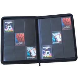 504 Pockets Classical Brown leather Card Binder, Premium 9-Pocket Trading Car... - Image 5