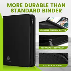 Trading Card Binder with Sleeves, Premium 4 Pocket Ringless Card Binder 160 S... - Image 3