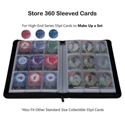 Card Binder for 55PT Sports Cards, 9 Pocket Fit 360 Cards, Ringless Trading C... - Image 5
