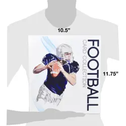 Football Themed Trading Card Collection Binder with Trading Card Pages. (Blue... - Image 5