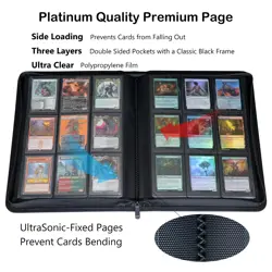 9 Pocket 800+ Pockets Trading Card Binder, Fit 828 Cards - Large Ringless Sid... - Image 3