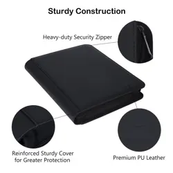 Premium 9-Pocket Card Binder - Fits 828 Trading Cards, Side Loading Ringless ... - Image 5