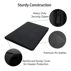 16 Pocket 1024 Card Binder, Large Ringless Side Loading Pockets Trading Card ... - Image 2