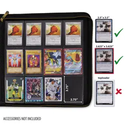 Trading Card Binder Album - 12 Pocket TCG Binder for 624 Cards - Side Loading... - Image 3