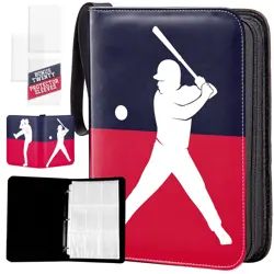 Baseball Card Binder - 900 Pockets for Card Storage With 20 Clear Top Loader ... - Image 1