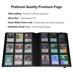 9 Pocket Trading Card Album Binder, Holds 828 Cards Side Loading Pocket Album... - Image 4