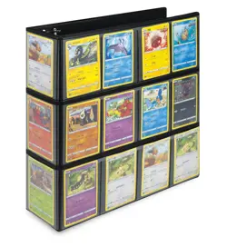 Trading Card Binder, 2” Durable D-Ring View, Black, with 20 Pack, 9 Pocket Cl... - Image 1