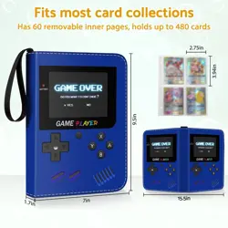 Card Binder Holder 480 Pockets with 60 Removable Sleeves, Portable Game/Sport... - Image 5