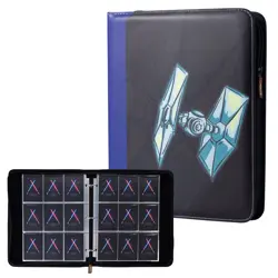 9 Pocket Trading Card Binder, PU Leather Storage Zip Album with 900 Slots Cle... - Image 1