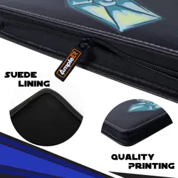 9 Pocket Trading Card Binder, PU Leather Storage Zip Album with 900 Slots Cle... - Image 4