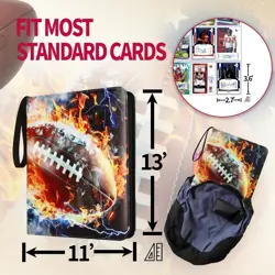 1080 Pockets Football Card Binder 9 Pocket, Trading Card Binder with 60 Page ... - Image 5