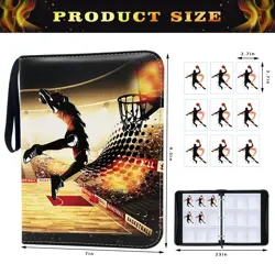 900 Cards Basketball Card Binder, 9-Pocket Card Collections Trading Card Bind... - Image 2