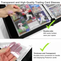 Trading Card Storage Album - 900 Pocket Card Binder with 50 Durable 9-Pocket ... - Image 5