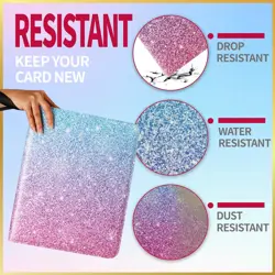 1080 Pockets Card Binder 9 Pocket, Trading Card Binder with 60 Page Removable... - Image 2