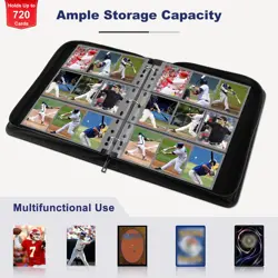 Trading Card Binder, 9 Pocket Card Binder with Card Display Design, 720 Doubl... - Image 4