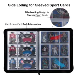 Card Binder for 35PT Sports Cards, 9 Pocket Fit 360 Cards, Ringless Trading C... - Image 2