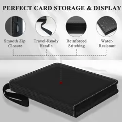 Trading Card Binder 9 Pocket, Toploader Binder with 900-Capacity Double-Sided... - Image 5