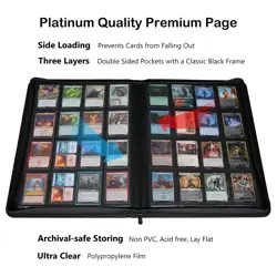 Premium 1000+ Pockets Card Binder, 16-Pocket Ringless Trading Card Album Fold... - Image 3