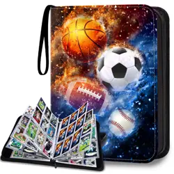 900 Pockets Sports Card Binder, Sports Trading Cards Display Case with Sports... - Image 1