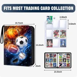 900 Pockets Sports Card Binder, Sports Trading Cards Display Case with Sports... - Image 2