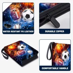 900 Pockets Sports Card Binder, Sports Trading Cards Display Case with Sports... - Image 4
