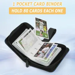 Trading Card Binder, Card Collection Binder Album Folder with 80 Side Loading... - Image 3
