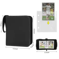 Trading Card Binder, Card Collection Binder Album Folder with 80 Side Loading... - Image 4