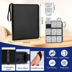 Premium 9-Black Pocket Card Binder - 720 Collection Binder Folder Card Album ... - Image 2