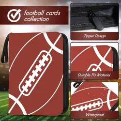 720 Pockets Football Card Binder with Sleeves fit for Baseball Cards, Trading... - Image 2