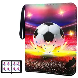 900 Cards Soccer Card Binder, 9-Pocket Card Collections Trading Card Binder 5... - Image 1