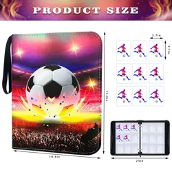 900 Cards Soccer Card Binder, 9-Pocket Card Collections Trading Card Binder 5... - Image 2