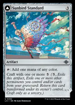 Sunbird Standard/Effigy, The Lost Caverns of Ixalan, MTG, Uncommon Card, 0262 - Image 1
