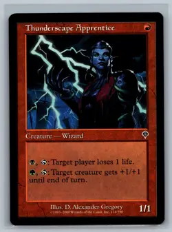 Magic MTG Invasion 4x Thunderscape Apprentice #174/350 TCG CCG Playset - Image 1