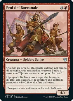 MTG Magic THB Theros Beyond Death - 1x ITA NM 138 U Eroi del Baccanale - Image 1