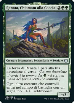 MTG Magic THB Theros Beyond Death - 1x ITA NM 196 U Renata Chiamata alla Caccia - Image 1