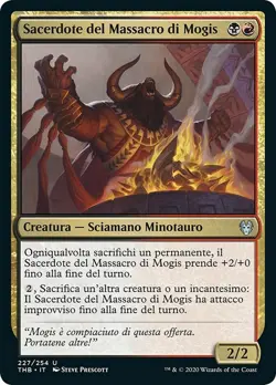 MTG Magic THB Theros Beyond Death - 1x ITA NM 227 U Sacerdote del Massacro Mogis - Image 1