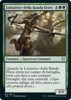 MTG Magic THB Theros Beyond Death - 1x ITA NM 193 U Lottatrice della Banda Feres - Image 1