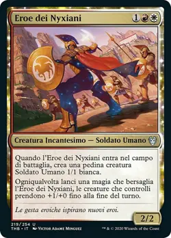 MTG Magic THB Theros Beyond Death - 1x ITA NM 219 U Eroe dei Nyxiani - Image 1