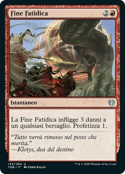 MTG Magic THB Theros Beyond Death - 1x ITA NM 133 U Fine Fatidica - Image 1