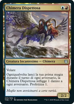 MTG Magic THB Theros Beyond Death - 1x ITA NM 223 U Chimera Dispettosa - Image 1