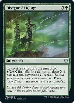 MTG Magic THB Theros Beyond Death - 1x ITA NM 176 U Disegno di Klotys - Image 1
