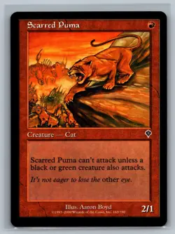 Magic The Gathering Invasion 4x Scarred Puma #163/350 MTG TCG CCG Playset - Image 1