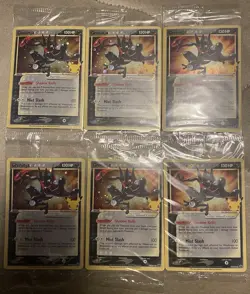 6 Pokemon Greninja Gold Star SWSH144 - Celebrations Black Star Promo Holo Sealed - Image 1