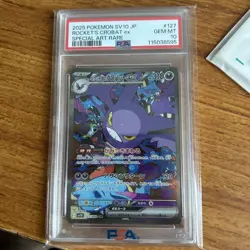Pokemon Card PSA10 Rocket's Crobat ex sv10 127/098 SR 2025 Japanese - Image 1