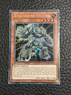 Yugioh Weathering Soldier BLAR-EN005 Secret Rare 1st Edition NM - Image 1