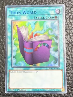 LDS1-EN068 TOON WORLD PURPLE ULTRA RARE 1ST EDITION YuGiOh CARD - Image 1