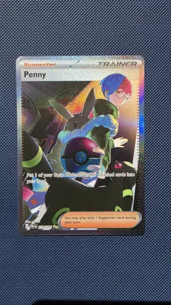Pokemon TCG Penny Card 239/091 Paldean Fates Special Illustration PACK FRESH - Image 1