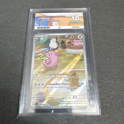 Pokemon Rare Card Chansey Ace 10 Gem Mint Twilight Masquerade 187/167 IR - Image 2